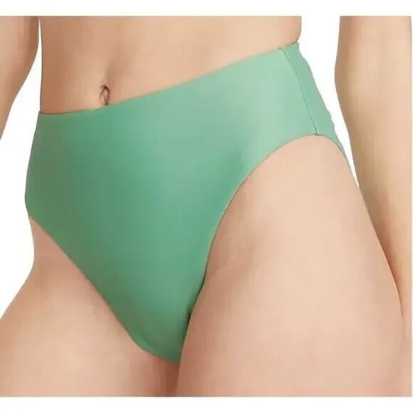 J. Crew High Rise Medium Coverage Bikini Bottom in Light Green Size S NWT - Picture 1 of 7